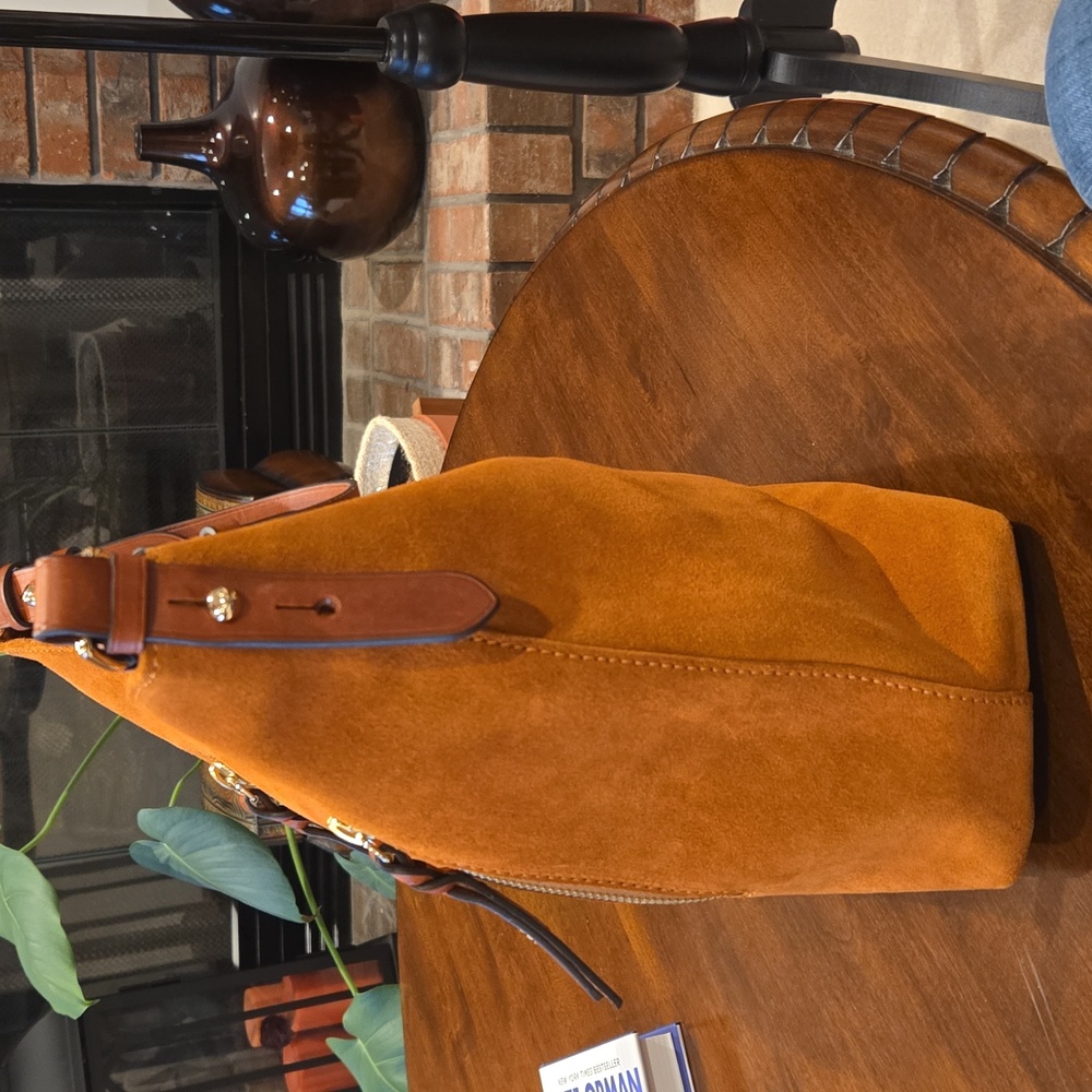 Dooney & Bourke Honey Suede Cooper Shoulder Bag - Picture 5 of 7